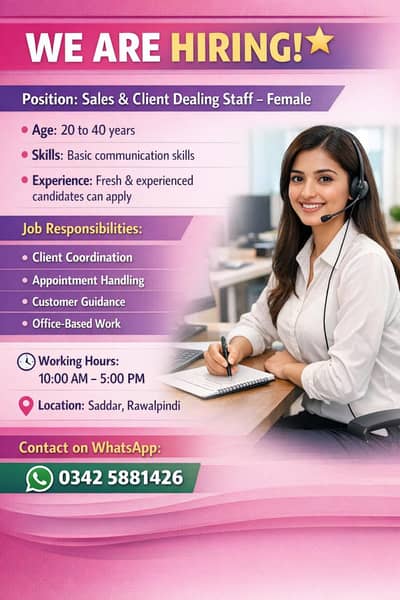 Client Sales Dealing Staff