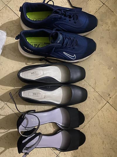 Nike Airmax men 45 & women court heel shoes Mark Spencr & next orignal