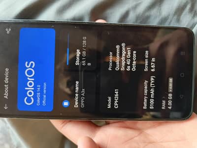 Oppo A3x 4/128 dual pta approved with box little use