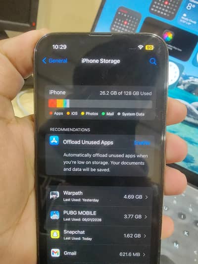 iphone 13 with box 128 GB 100% health