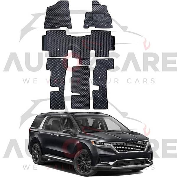 Kia Grand Carnival 7D Floor Mat ( Flat Style ) 6PCS - Model 2021-2025
