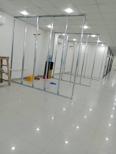 Glass partition gypsum partitionceiling/cement partition/glass