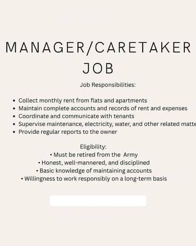 Manager/Caretaker