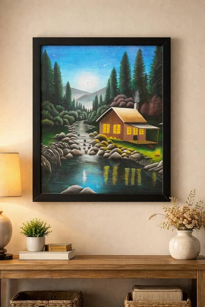 landscape night painting for sale Whatsapp 03345663034