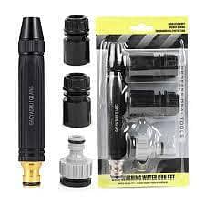 Adjustable High-Pressure Water Spray Nozzle Set | 3 Modes | Heavy-Duty Metal Jet for Car Cleaning