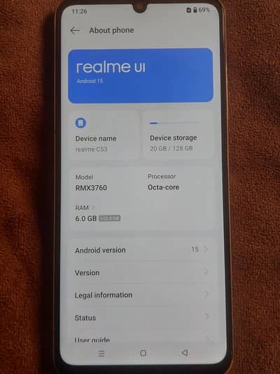 realme c53 6+12/128 offcial pta approved