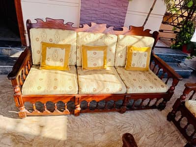wooden (taaly sofa set  3+1+1)