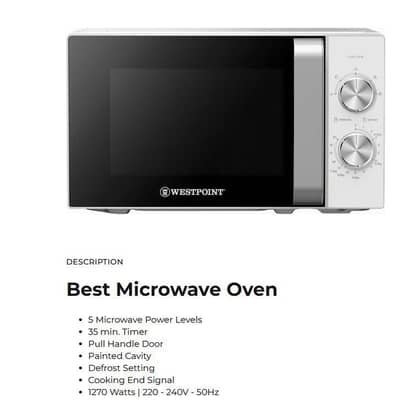 Microwave oven for sales