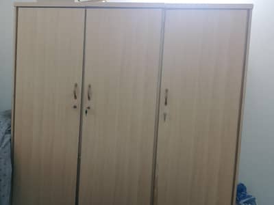 used condition bed  , almari and table without mattress