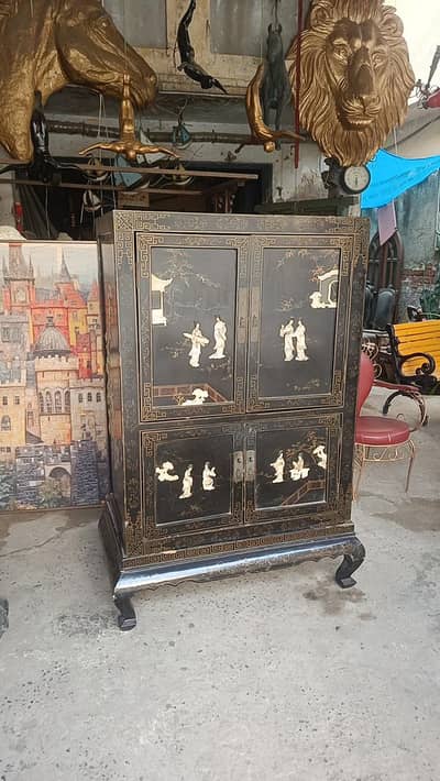 antique almari cabinet 100 year old imported solid almirah unique rare