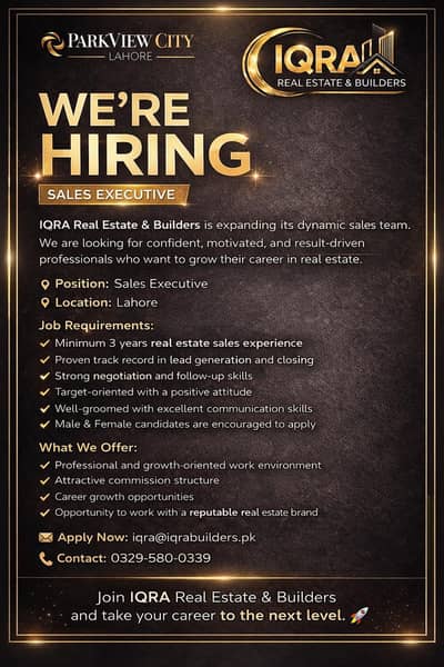we are Hiring sales staff