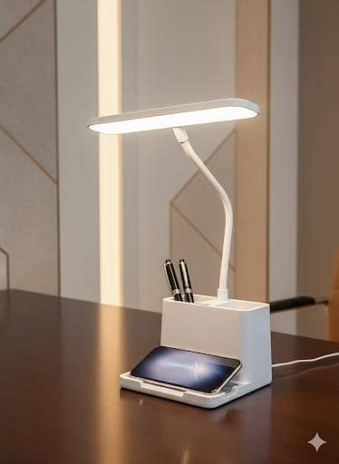 Rechargeable LED Study Desk Lamp with Mobile Stand – Touch Sensor