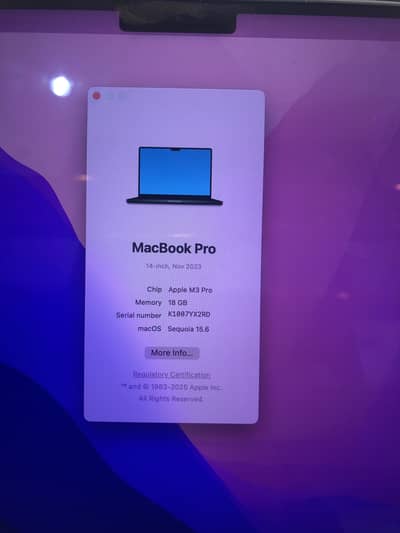 Apple M3 chip pro 2023  midnight colour