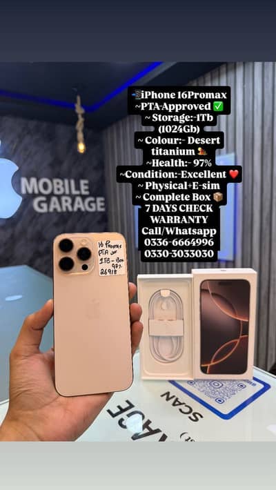 Iphone 16 pro max PTA Approved