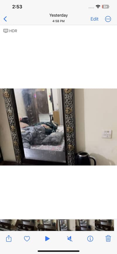 Bed and Dressing Table and Istri table