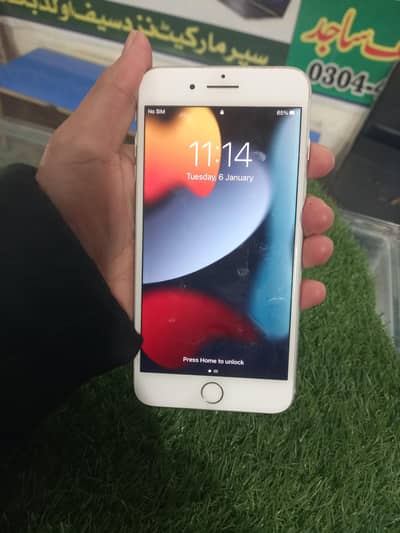 iPhone 7plus 128gb with box pta approved 10by10 aragnat sale