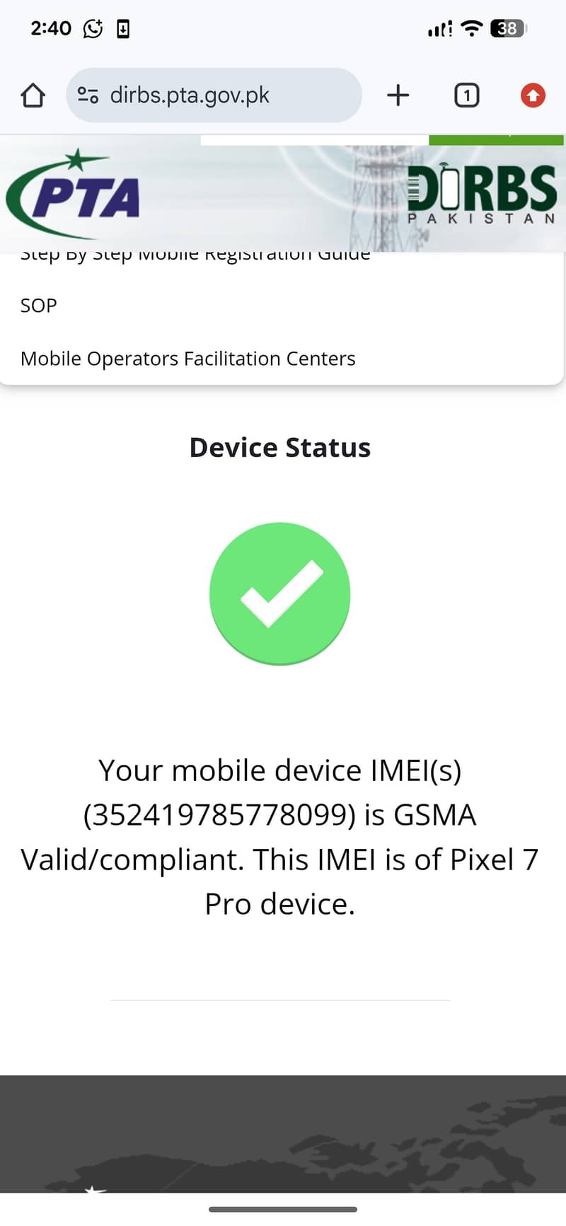 Google Pixel 7 Pro PTA 6