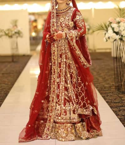 Heavy Red Bridal Lehenga | Full Hand Embroidery | Wedding Wear