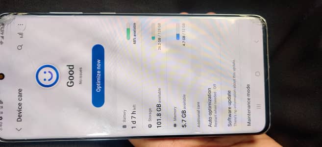 Glass crack 12/128 100zoom camera