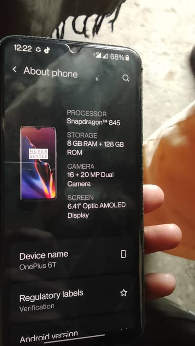 OnePlus 6t 8)128 PUBG sported