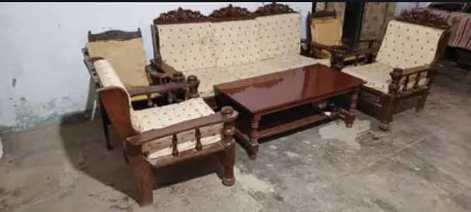 wooden sofa set