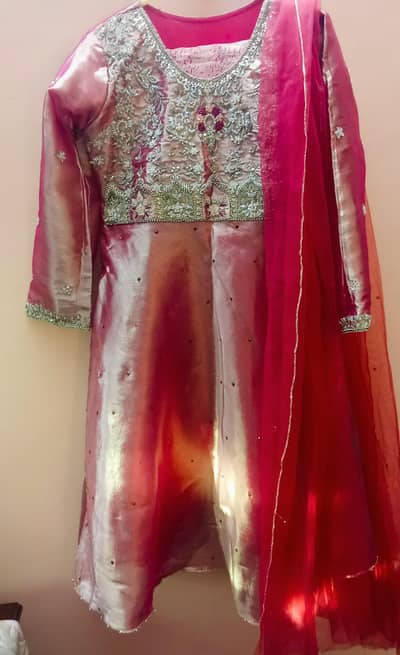 Handmade Luxury Embroidered 3-Piece Party Wear Dress | One Time Used