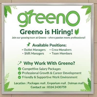 Outlet Manager || Shift Manager || Jobs in Lahore || Team members