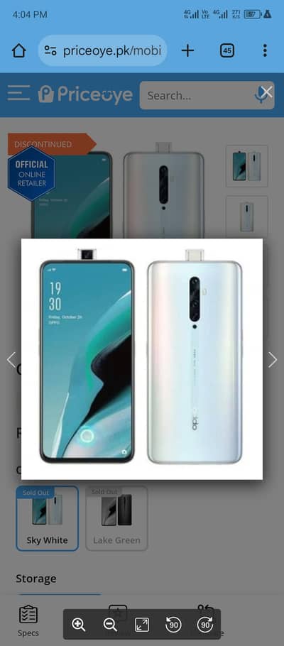 oppo reno 2f  8/128