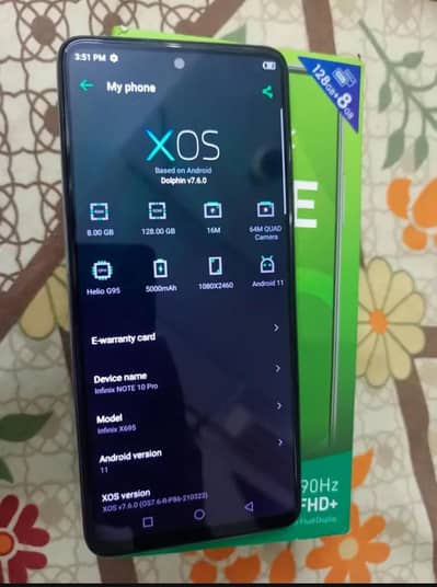 Infinix note 10 pro (8)Gb (128)Gb content: j  03132743683