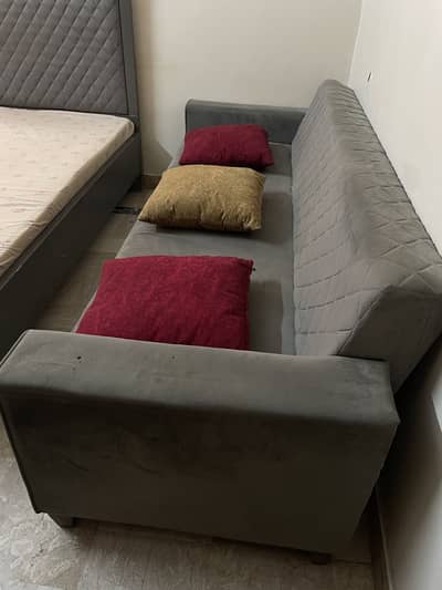 Modern Sofa Cum Bed – Space Saving | Premium Grey | Lightly Used
