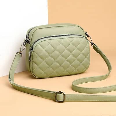 chic women green Embroidered Crossbody Bag