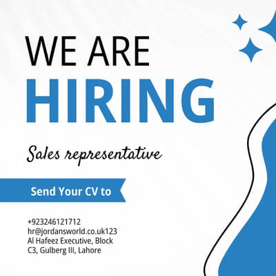 Sales Representative | Sales Executive | Male & Female Staff | Jobs