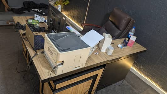 Premium Executive Office Table with Side Drawers – Large Size