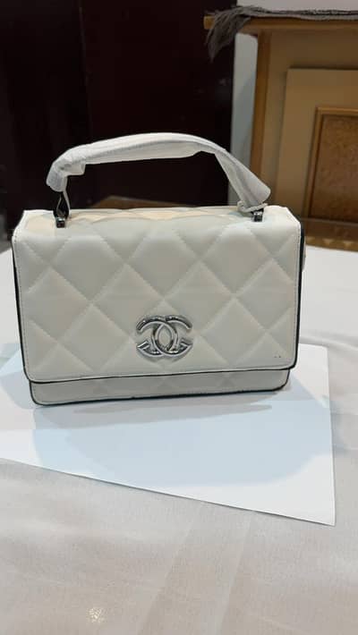 white elegant bag
