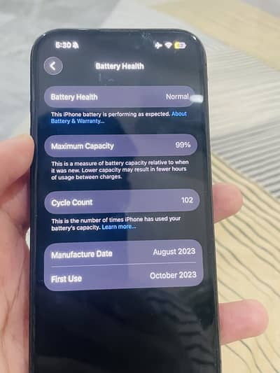 Iphone 15 pro non pta 128 gb 10/10