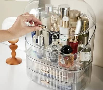New Transparent Acrylic Makeup Organizer with Drawers and Lid