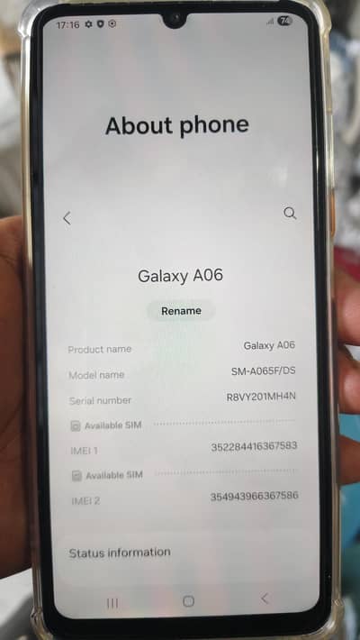 Samsung A06 4/64 with complete box used like a new