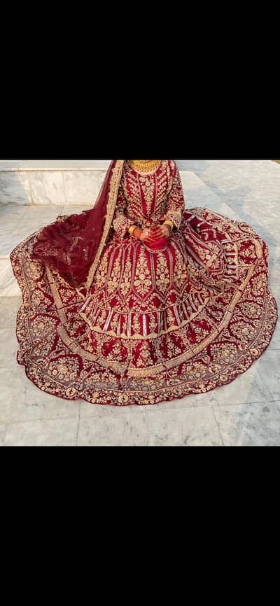 BRIDAL MAXI / BRIDAL LEHANGA/BRIDAL FROCK/BARAT DRESS/WALIMA DRESS
