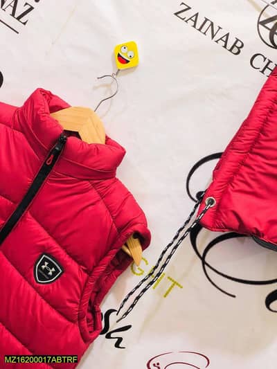 Men sleeveless Parachute Jacket(Red)