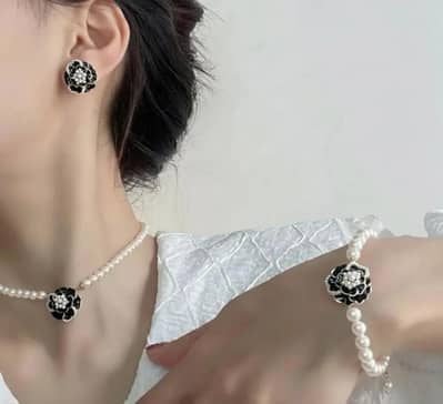 Elegant flower Korean Necklace Set
