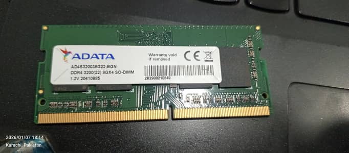 8GB ddr4 ram for laptop used