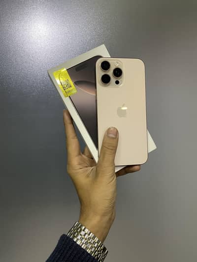 iPhone 16 Pro Max 256 gb PTA Approved Desert with Box