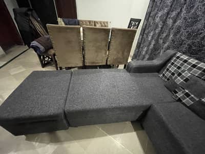 L-Shape 7 seater sofa set for sale
