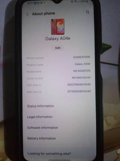 Samsung A04e for sale with box like brand new
