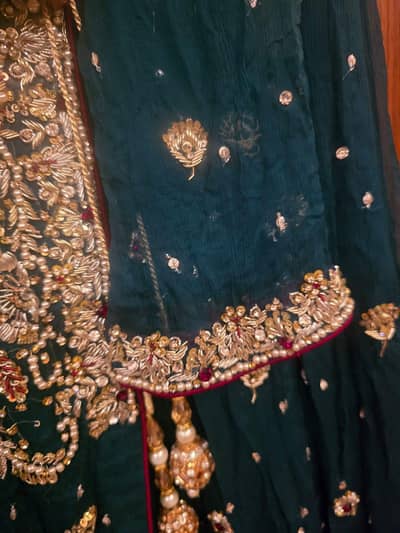 beautiful green kaam wala dress