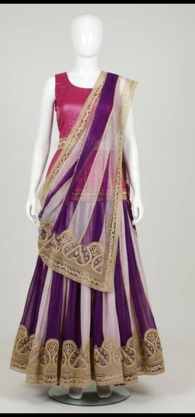 Net 3 piece lehnga.