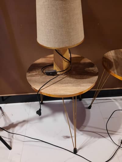 Two side tables with Lamps