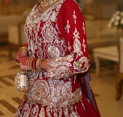 Stunning bridal lehenga for sale in good condition.