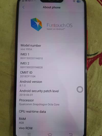 VivoY85A 4/64