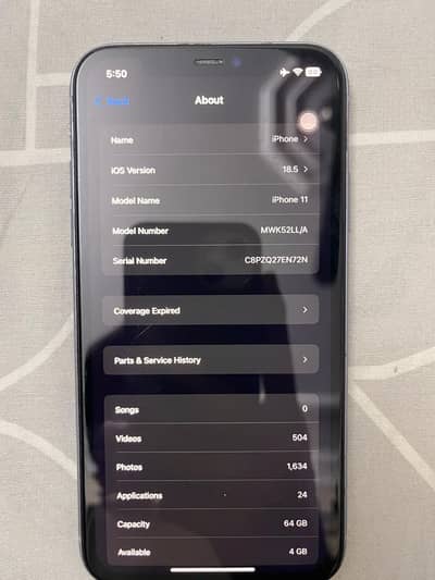 Iphone 11 64gb jv non pta.